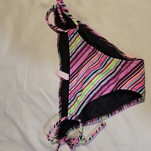 VS Neon Striped Side Tie Bikini Bottom